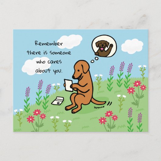 Fox Red Labrador en brief Iemand geeft om Briefkaart (Voorkant)