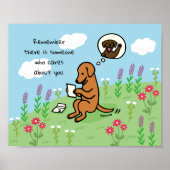 Fox Red Labrador en brief Iemand geeft om Poster (Voorkant)