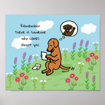 Fox Red Labrador en brief Iemand geeft om