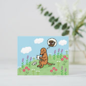 Fox Red Labrador en brief van een vriend Briefkaart (Staand voorkant)