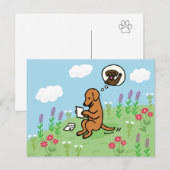 Fox Red Labrador en brief van een vriend Briefkaart (Voorkant / Achterkant)