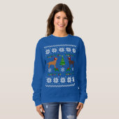 Fox Red Labrador en Chocolate Labrador Kerstmis Trui (Voorkant volledig)