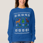 Fox Red Labrador en Chocolate Labrador Kerstmis Trui (Voorkant)