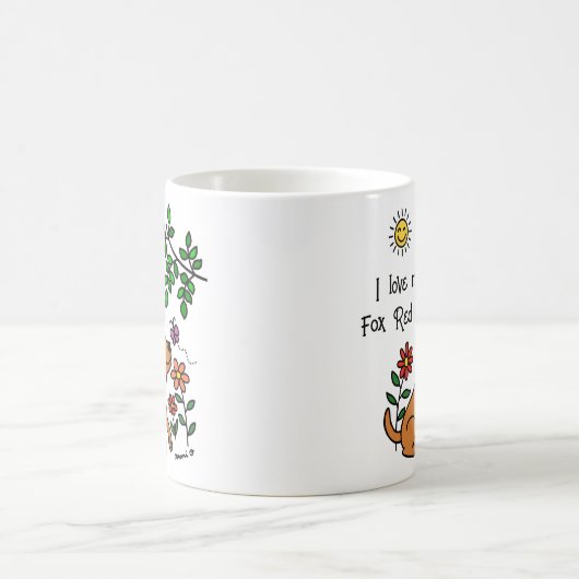 Fox Red Labrador en groene Mok (Center)