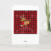 Fox Red Labrador en Santa kerstCartoon Feestdagen Kaart (Achterkant)