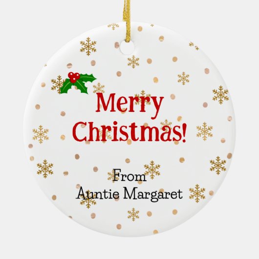 Fox Red Labrador en Santa kerstCartoon Keramisch Ornament (Achterkant)