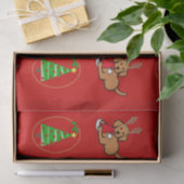 Fox Red Labrador en Santa kerstCartoon Tissuepapier (Geschenk)