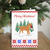 Fox Red Labrador kerstboombomen Feestdagen Kaart