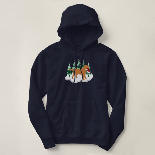 Fox Red Labrador kerstboombomen Hoodie (Design voorkant)