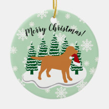 Fox Red Labrador-kerstEvergreen Snowflakes