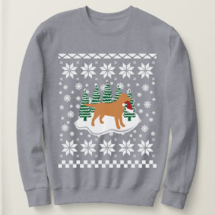 Fox Red Labrador-kerstEvergreen Snowflakes Trui