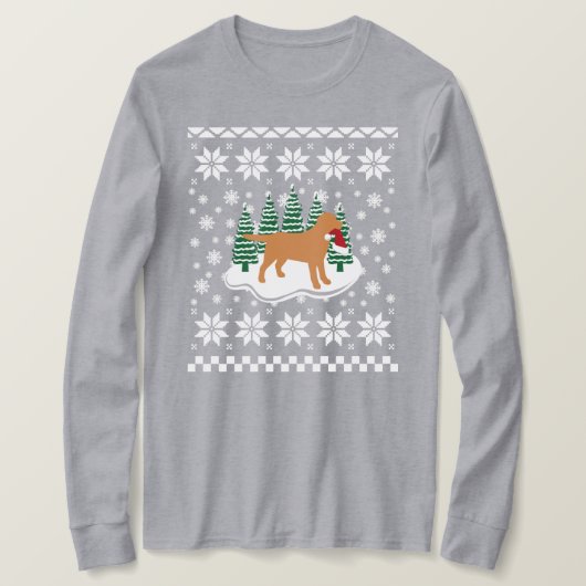 Fox Red Labrador-kerstEvergreen Snowflakes Trui (Design voorkant)