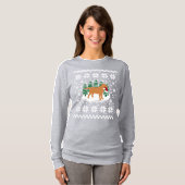 Fox Red Labrador-kerstEvergreen Snowflakes Trui (Voorkant volledig)
