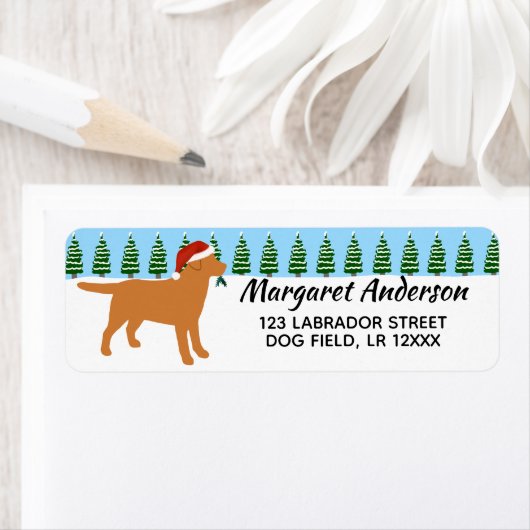 Fox Red Labrador kerstkerstkerstkerstkerstman-adre Etiket (Insitu)