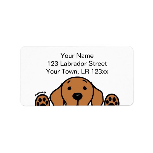 Fox Red Labrador kijken Retouradres Etiket (Voorkant)