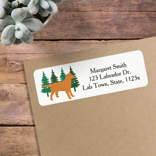 Fox Red Labrador omtrek Evergreen retouradres Etiket
