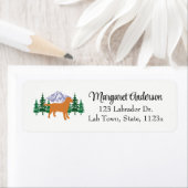 Fox Red Labrador omtrek Evergreen retouradres Etiket (Insitu)