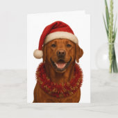 Fox red Labrador Retriever Christmas card Kaart (Voorkant)