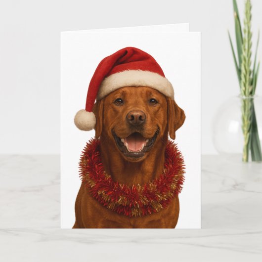 Fox red Labrador Retriever Christmas card Kaart (Voorkant)