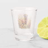 Fox Red Labrador Retriever Dog Shot Glas (Achterkant)