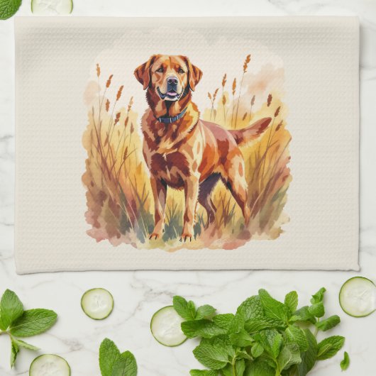 Fox Red Labrador Retriever Dog Theedoek (Gevouwen)