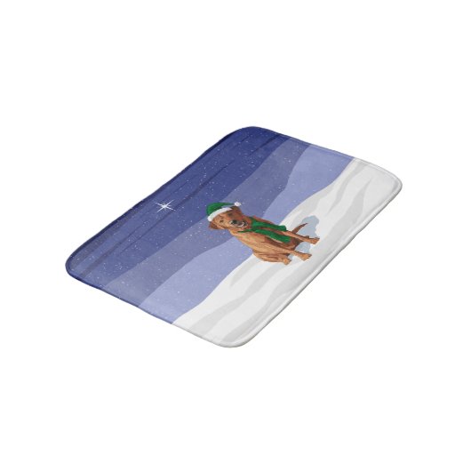 Fox Red Labrador Retriever kersthond Badmat (Gekanteld)