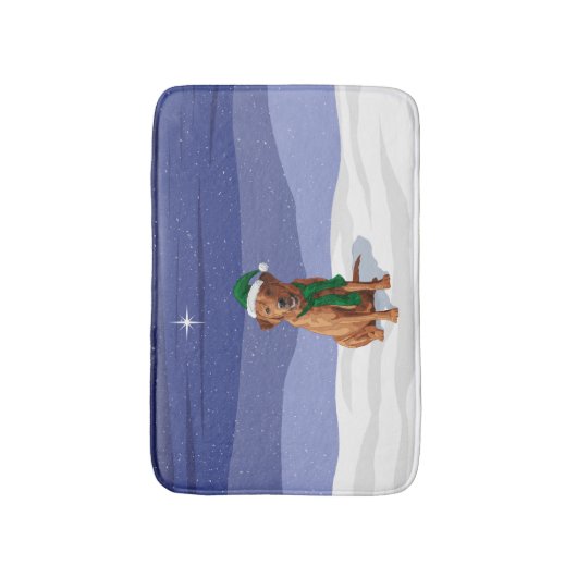 Fox Red Labrador Retriever kersthond Badmat (Voorkant Verticaal)