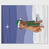 Fox Red Labrador Retriever kersthond Cadeaupapier (Vlak)