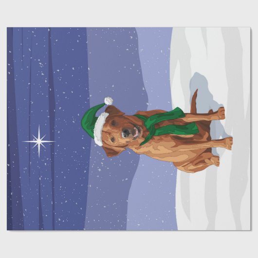 Fox Red Labrador Retriever kersthond Cadeaupapier (Vlak)