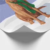 Fox Red Labrador Retriever kersthond Cadeaupapier (Hoek)