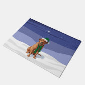 Fox Red Labrador Retriever kersthond Deurmat (Schuin)