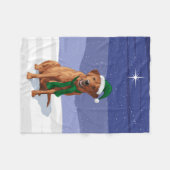 Fox Red Labrador Retriever kersthond Fleece Deken (Voorkant (Horizontaal))