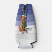 Fox Red Labrador Retriever kersthond Flesjeskoeler (Achterkant)