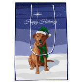 Fox Red Labrador Retriever kersthond Medium Cadeauzakje (Achterkant)