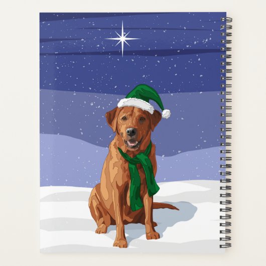 Fox Red Labrador Retriever kersthond Planner (Achterkant)