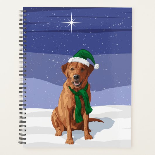 Fox Red Labrador Retriever kersthond Planner (Voorkant)