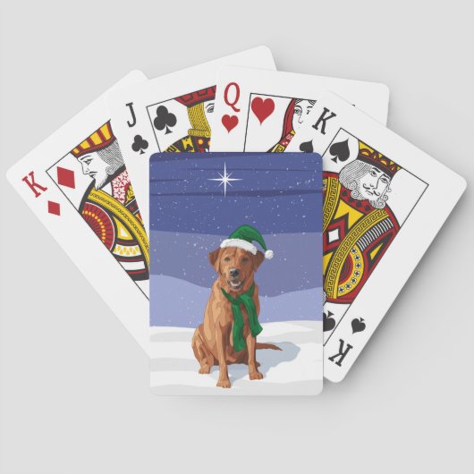 Fox Red Labrador Retriever kersthond Pokerkaarten (Achterkant)