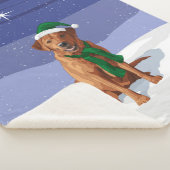 Fox Red Labrador Retriever kersthond Sherpa Deken (3/4)