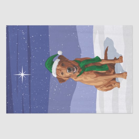 Fox Red Labrador Retriever kersthond Tissuepapier (Voorkant)