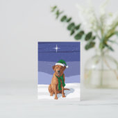 Fox Red Labrador Retriever kersthond Visitekaartje (Staand voorkant)