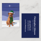 Fox Red Labrador Retriever kersthond Visitekaartje (Voorkant / Achterkant)
