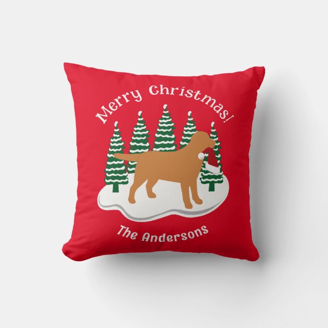 Fox Red Labrador-Sierkussen voor kerstbeker Kussen (Voorkant)