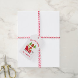 Fox Red Labrador Silhouette kerstkledij Cadeaulabel