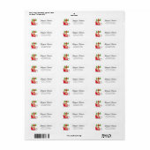 Fox Red Labrador Silhouette kerstkledij Etiket (Full Sheet)