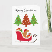 Fox Red Labrador Silhouette kerstkledij Kaart (Voorkant)