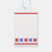 Fox Red Labrador Silhouette Santa Kerstmis Cadeaulabel (Achterkant)