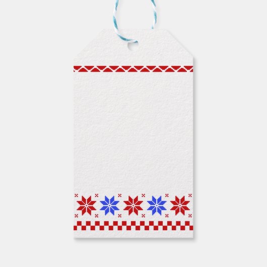 Fox Red Labrador Silhouette Santa Kerstmis Cadeaulabel (Achterkant)