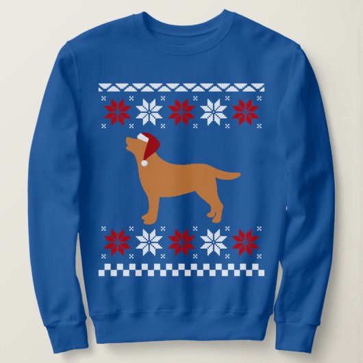 Fox Red Labrador Silhouette Santa Kerstmis Trui (Design voorkant)