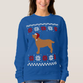 Fox Red Labrador Silhouette Santa Kerstmis Trui (Voorkant)