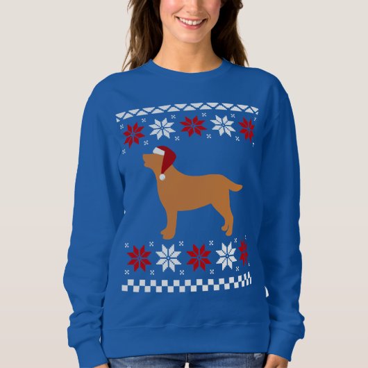 Fox Red Labrador Silhouette Santa Kerstmis Trui (Voorkant)